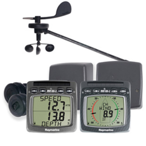 raymarine wireless wind speed depth nmea system t104-868 marine nav instruments