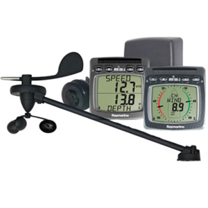 raymarine wireless wind speed depth system with triducer t108-868 marine nav instruments